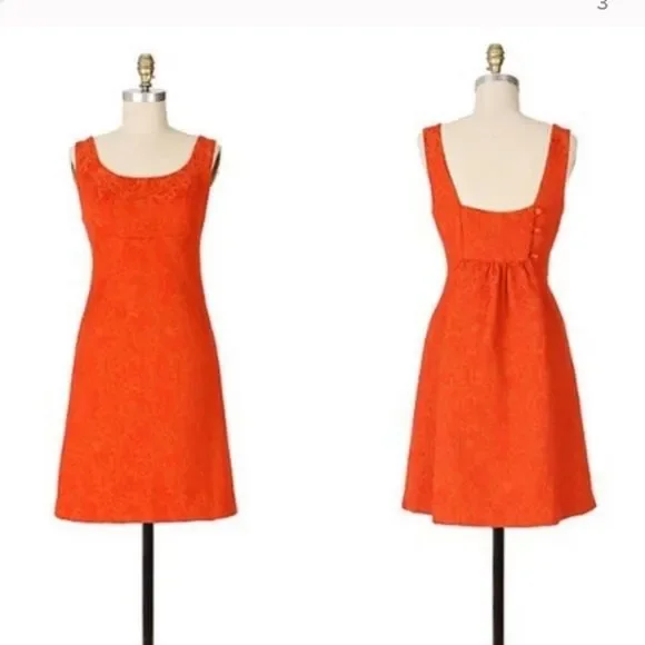 anthro orange dress Anthro/ Porridge burnt orange paisley Dress